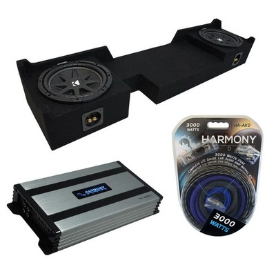 04-08 Ford F-150 Ext Super Cab Kicker Comp C10 Dual 10 Sub Box HA-A800.1 Amp