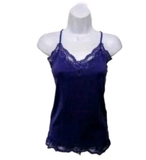 NWT BONGO Lace Trim Cami Babydoll Tank Top Womens L 90s Y2K  #300L
