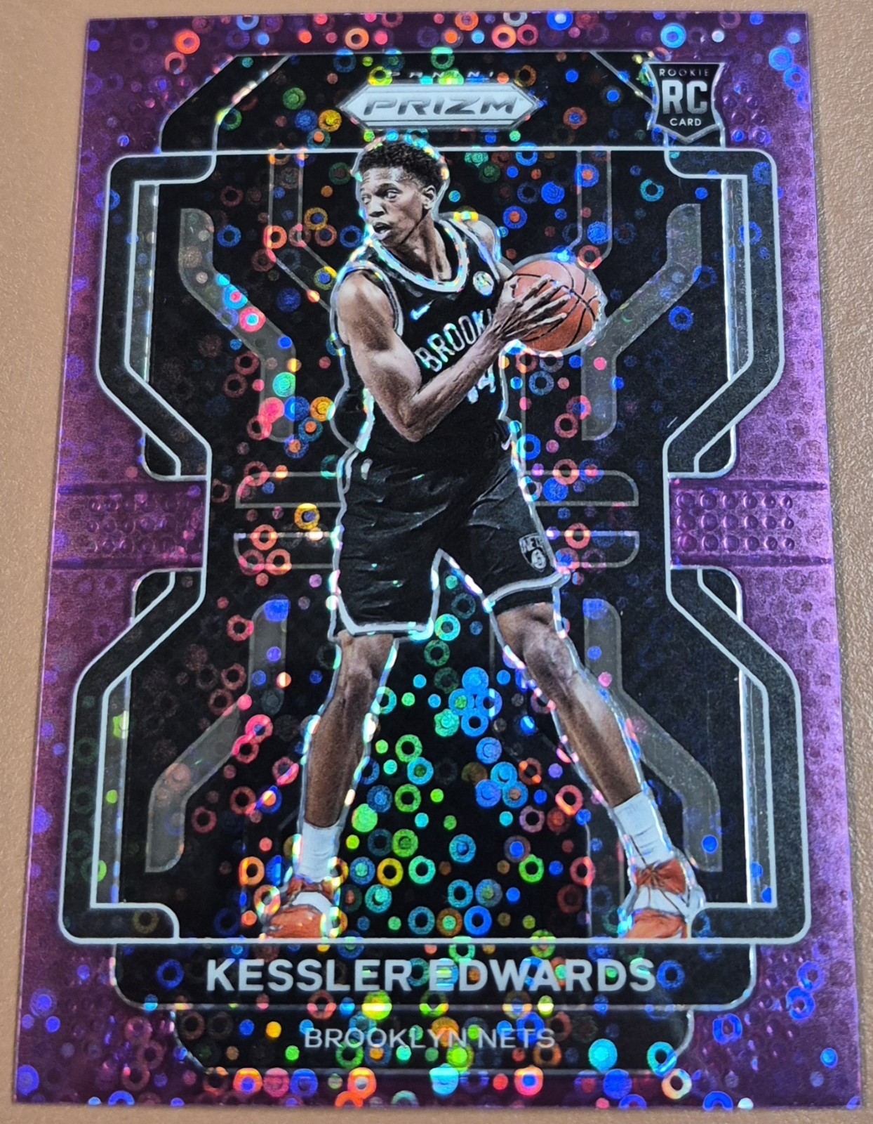 2021-22 Panini Prizm FB Kessler Edwards #284 Purple Disco RC Rookie Card #75/75