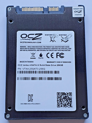 256 GB SATA III OCZ Vertex 4 VTX4-25SAT3-256G 2D-NAND MLC SSD 2.5'' Hard Drive