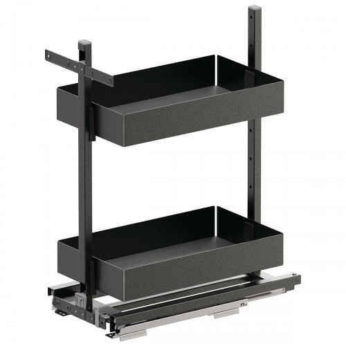 Kit rangement de placard coulissant anthracite Sub Larder Essentio pour meuble de cuisine 40 cm