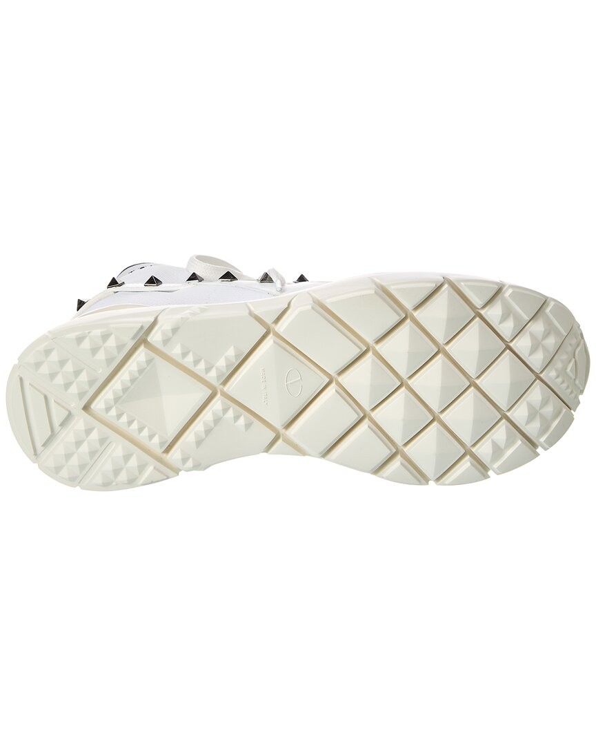 Valentino Knit & Leather Sneaker Men's White 40.5 thumbnail 4