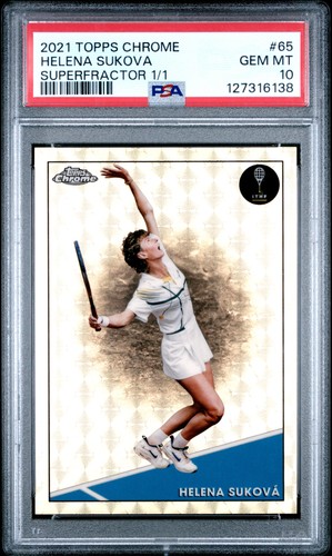 2021 TOPPS CHROME TENNIS SUPERFRACTOR 1/1 #65 HELENA SUKOVA 1/1 PSA 10