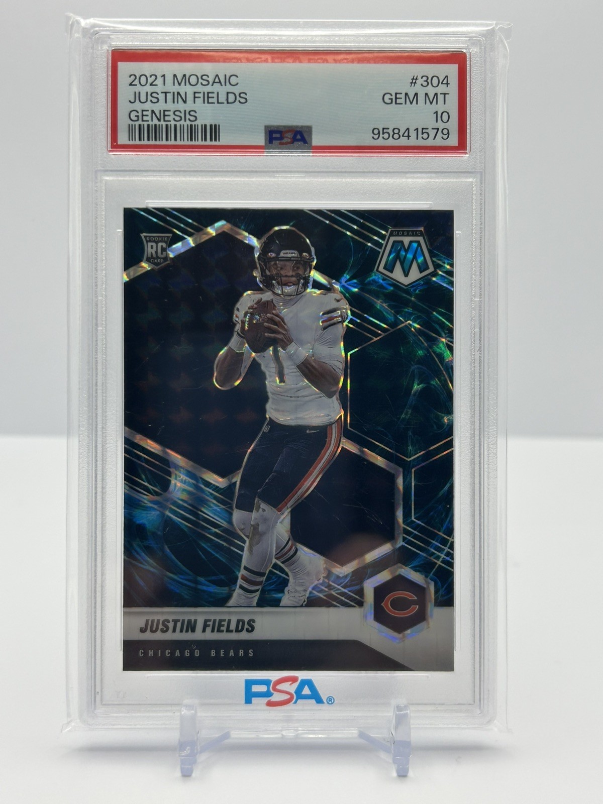 2021 Panini Mosaic - Rookies Justin Fields #304 Genesis Mosaic Prizm (RC)🔥