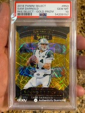 ~GOLD PSA 10 ROOKIE PRIZM SELECT /10 SAM DARNOLD 2018 CRAZY RARE TOUGH RARITY