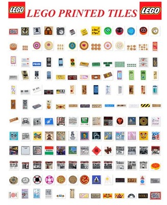   NEW LEGO Parts Pieces - You Pick Your Tile ''PRINTED DECORATED TILES''