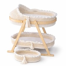 Moses Basket with Rocking Wooden Stand & Mattress limited stock available  