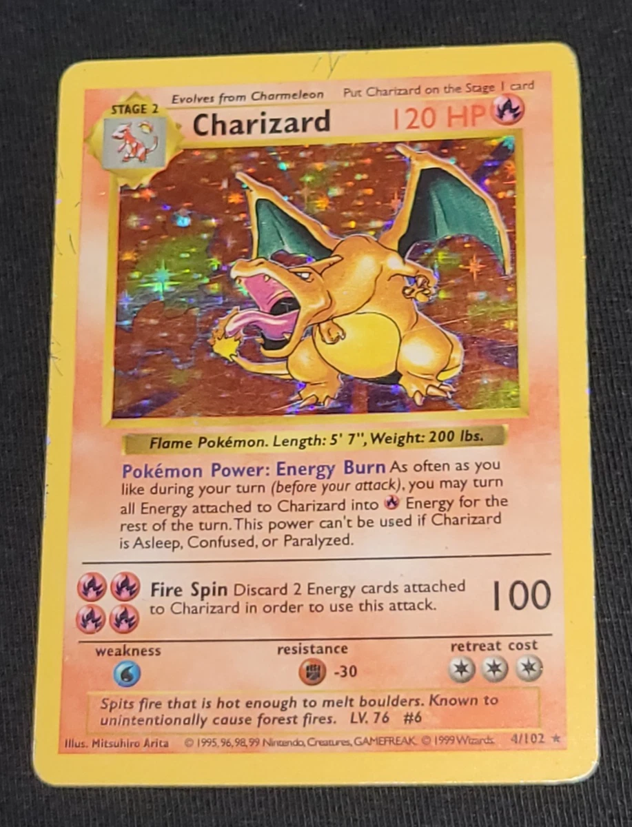 Preços baixos em Cartões individuais Shadowless Pokémon Charizard