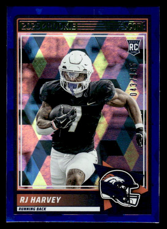 RJ Harvey 2025 Score Cubic #/185 #49 Denver Broncos ESE