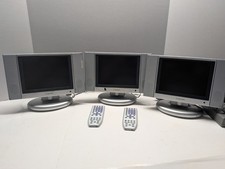 Lot of 3 Axion 8 LCD TV with Card Reader 16-3350 With 2 Remotes, Read Desc.