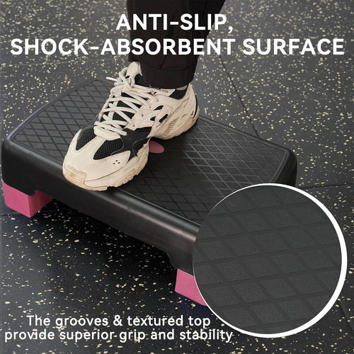 18" Workout Aerobic Stepper Step Plattform mit 2 Riser, mehrere Farben - Bild 3 von 12