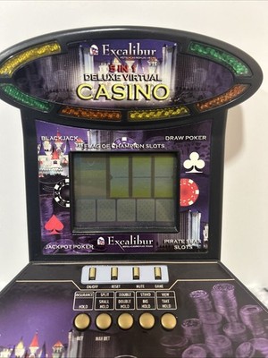 Deluxe 5 in 1 Virtual Casino Mini Arcade Machine Game Table Top Excalibur works