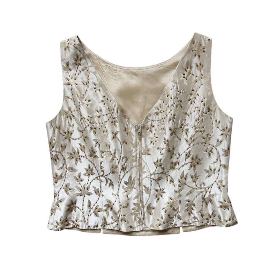 复古 90 年代串珠刺绣晚礼服 L/XL — 第 2/4 张图片