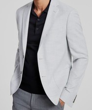 Calvin Klein Men's Solid Slim-Fit Soft Sport Coat - Heather/grey 38S