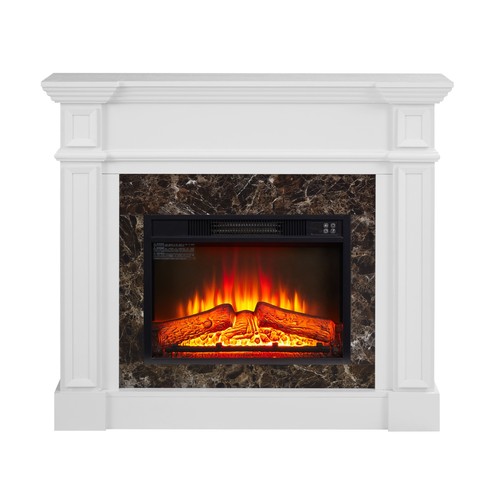 23 inch Electric Fireplace Insert w/ Remote Control & Timer 1400W Wood Mantel - Picture 20 of 48