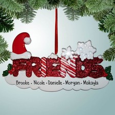 Personalized Friends Christmas Ornament