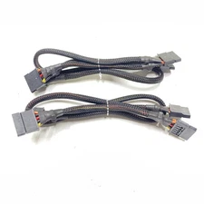 2 QTY 6 pin to 3x SATA Driver Power Cable Braided 33” Long