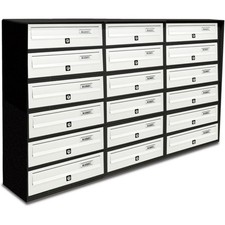 ALUBOX Casellario Postale Condominiale 18 Posti Esterno Antracite Bianco Slim