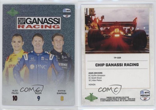 2025 Parkside NTT IndyCar Collection Sparkle Foil Chip Ganassi Racing a2v - Picture 3 of 3