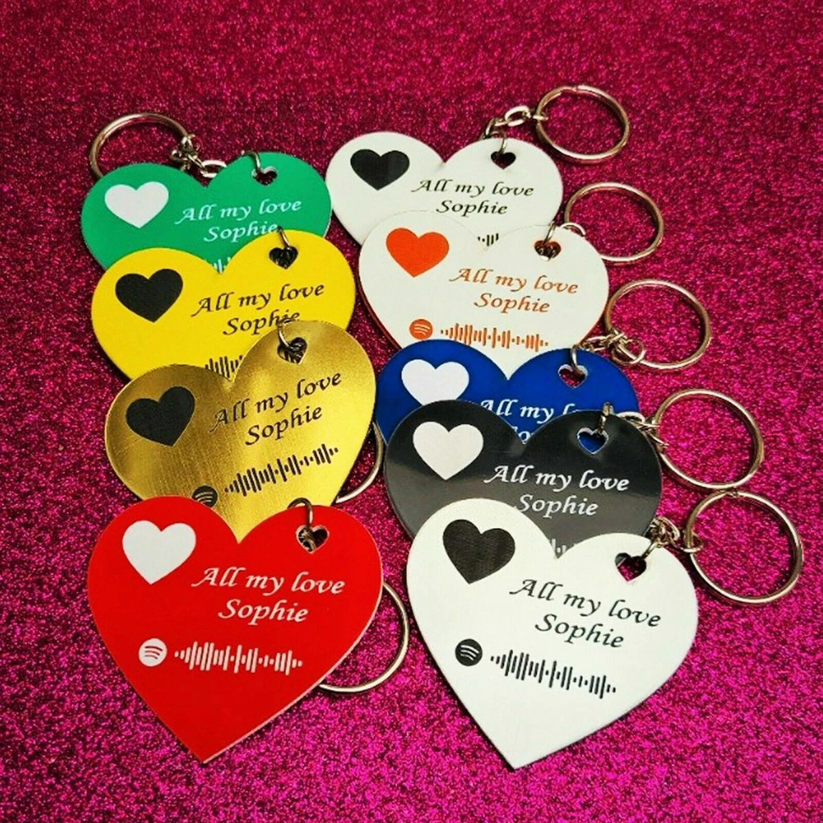 Love heart keyring sale