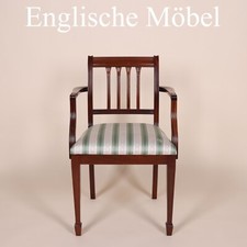 Englische Möbel Regency Set von 4 Esszimmer Stühle Stuhl 1 mit Armlehne Mahagoni