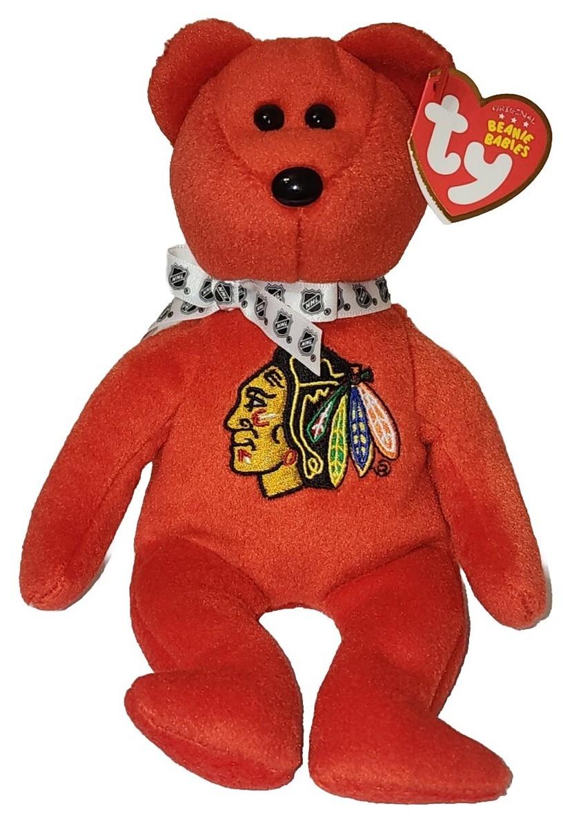 CT* Ty Beanie Baby STANLEY the Bear (Red)(Chicago Blackhawks