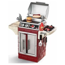 Play Pretend Kids Backyard Barbecue Gas Grill BBQ Toy Set for Indoor Outdoor