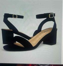 Dream Pairs Women Low Chunky Heel Ankle Strap Open Toe Wedding Heel Sandals R2 