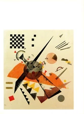 1979 Vintage KANDINSKY "ORANGE" FABULOUS ABSTRACT COLOR offset Lithograph Print