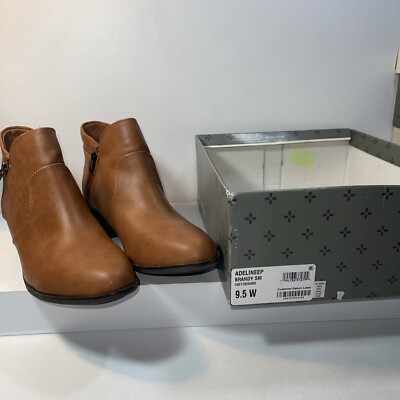Sun + Stone Women s Boots Adelinee Size 9.5 Damaged Box , New, Brandy