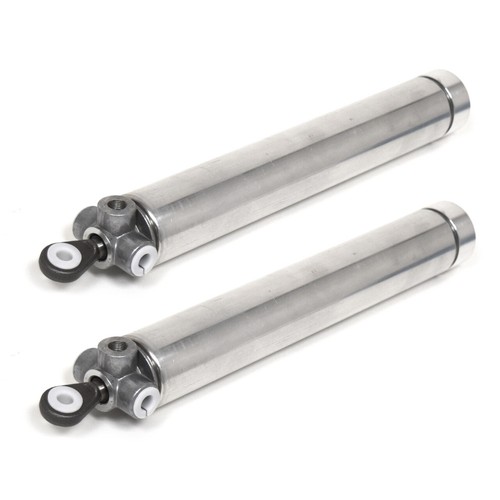 2 Convertible Top Hydraulic Cylinders For 1967-69 Chevy Camaro & Pontiac Firebird - Pair, Silver, Part #TC-103