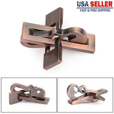 Vintage Alloy Puzzle Box Metal Lock Toys IQ M...