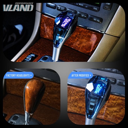 Crystal Handle Touch Motion Activated LED Light Auto Car Gear Shift