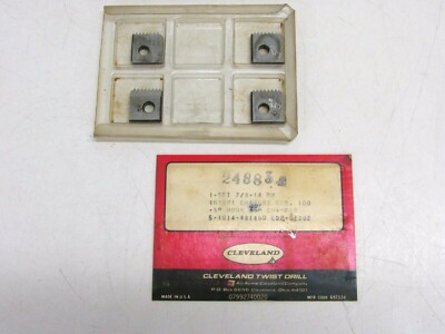 (4) CLEVELAND INSERT CHASERS SER. 100, S 7/8-14 RH, 5º HOOK 40º CHAMFER ...