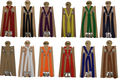 Mazeys Classic 1/2 Inch Mod Skinhead Fully Adjustable Braces Lots of Colours