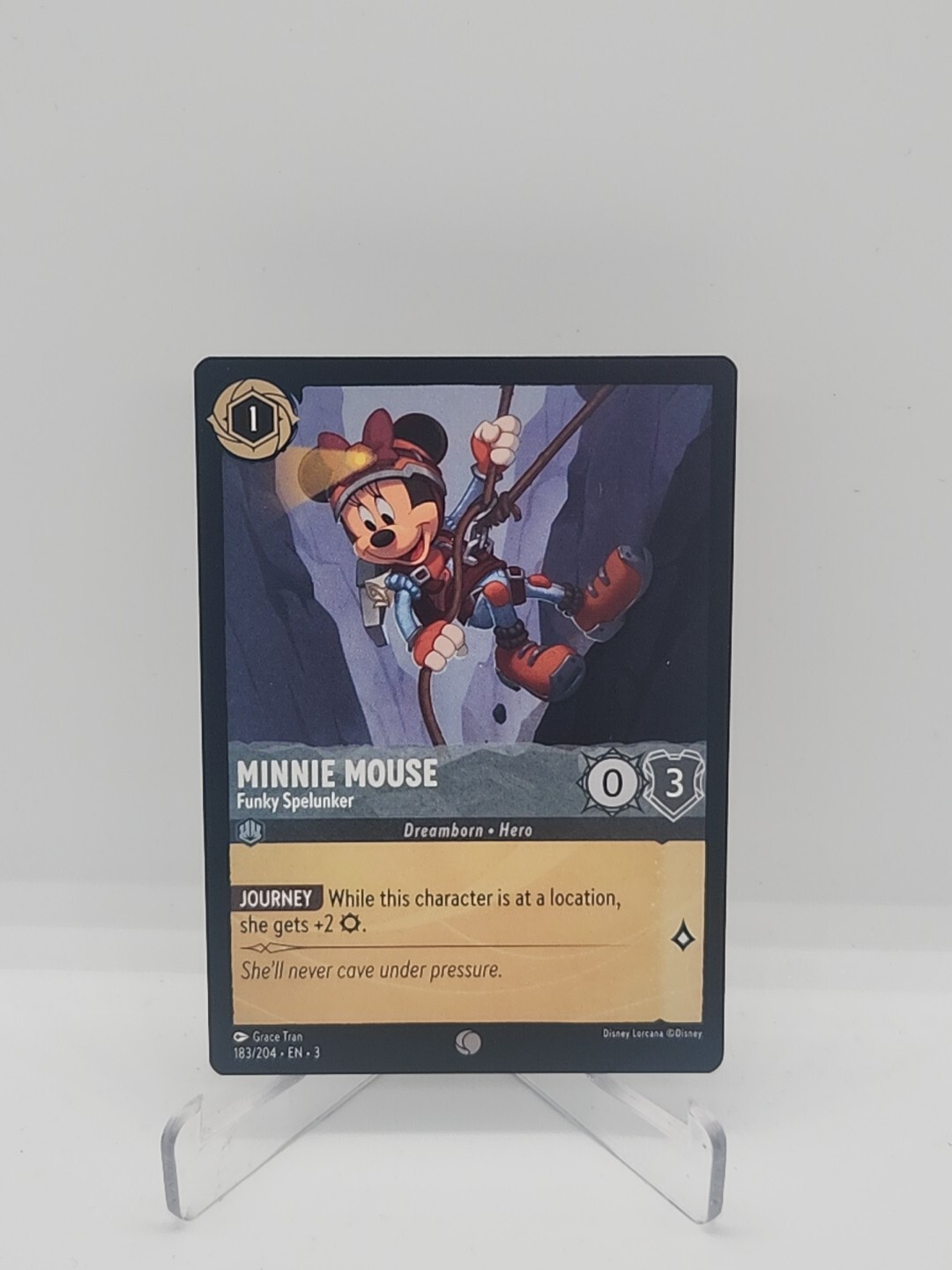 Disney Lorcana TCG Minnie Mouse Funky Spelunker 183/204 Into The Inklands ML NM