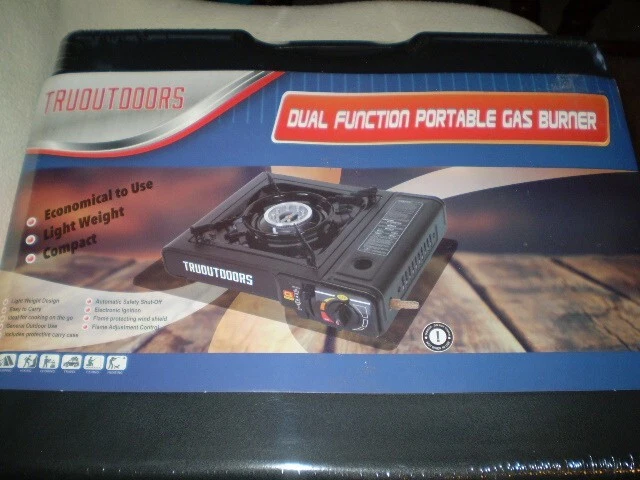 TRUOUTDOORS~DUAL FUNCTION PORTABLE GAS 1 BURNER/CARRY CASE--NEW/PACKAGED |  eBay