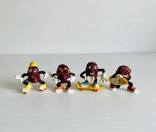 1988 Calrab Applause California Raisins Set of 4 Surf, Skate Figures