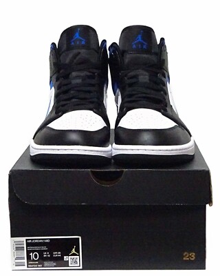 Nike Air Jordan 1 Mid ブラック/ロイヤル/27.5cm Air Jordan 1 Mid ''Game Royal' White/Black/Racer 554724-140