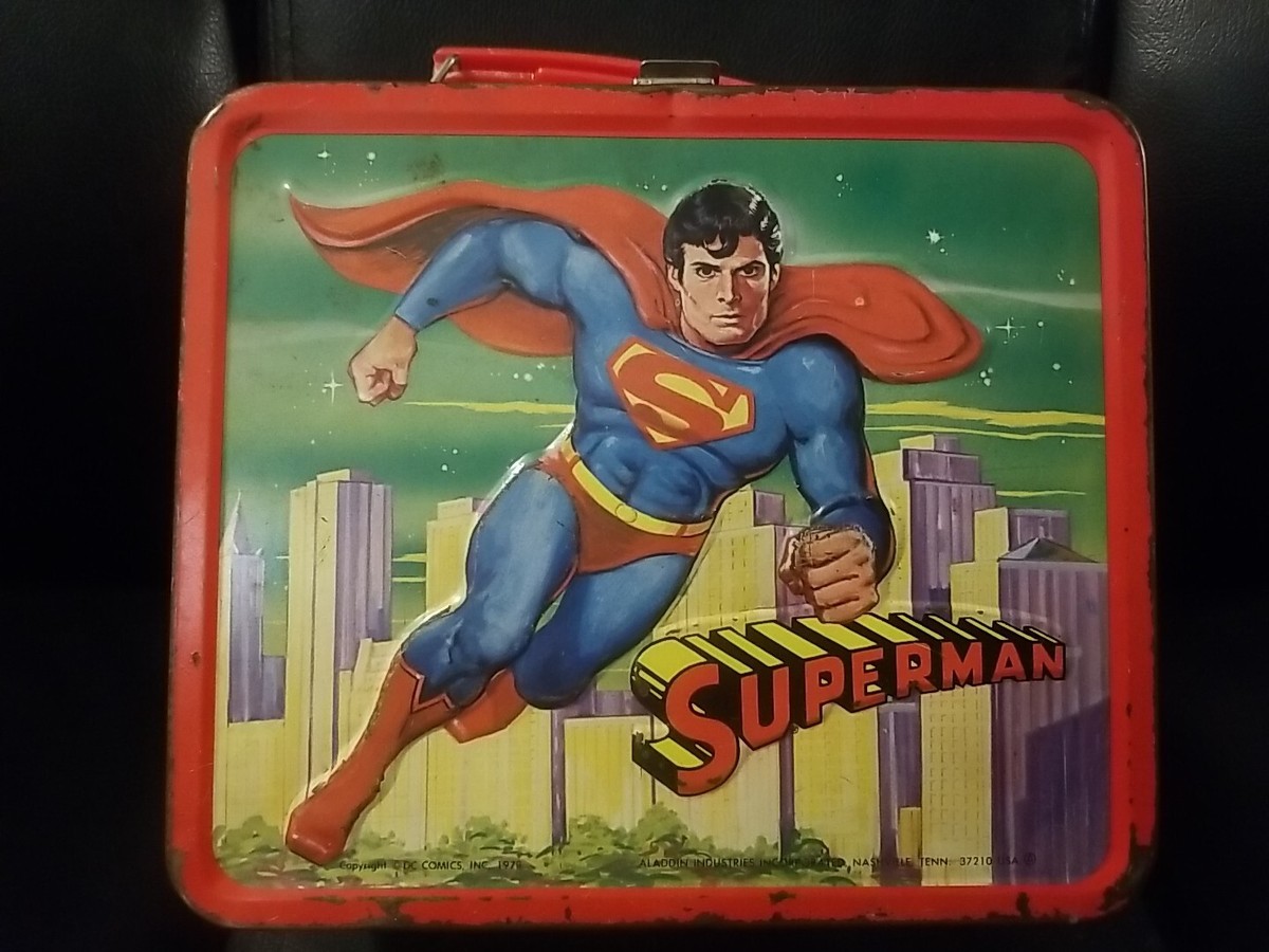 Lunch Box Superman Aladdin 1971 - Thermos Vintage - Collection