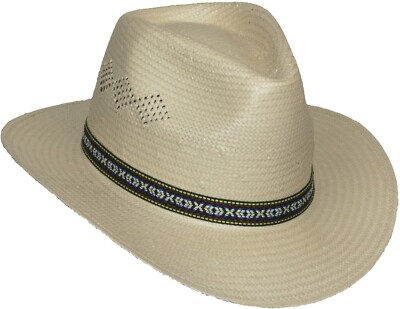 Cowboyhut Westernhut von Scippis Modell 6H30 Comox  naturfarbig Papierstroh 