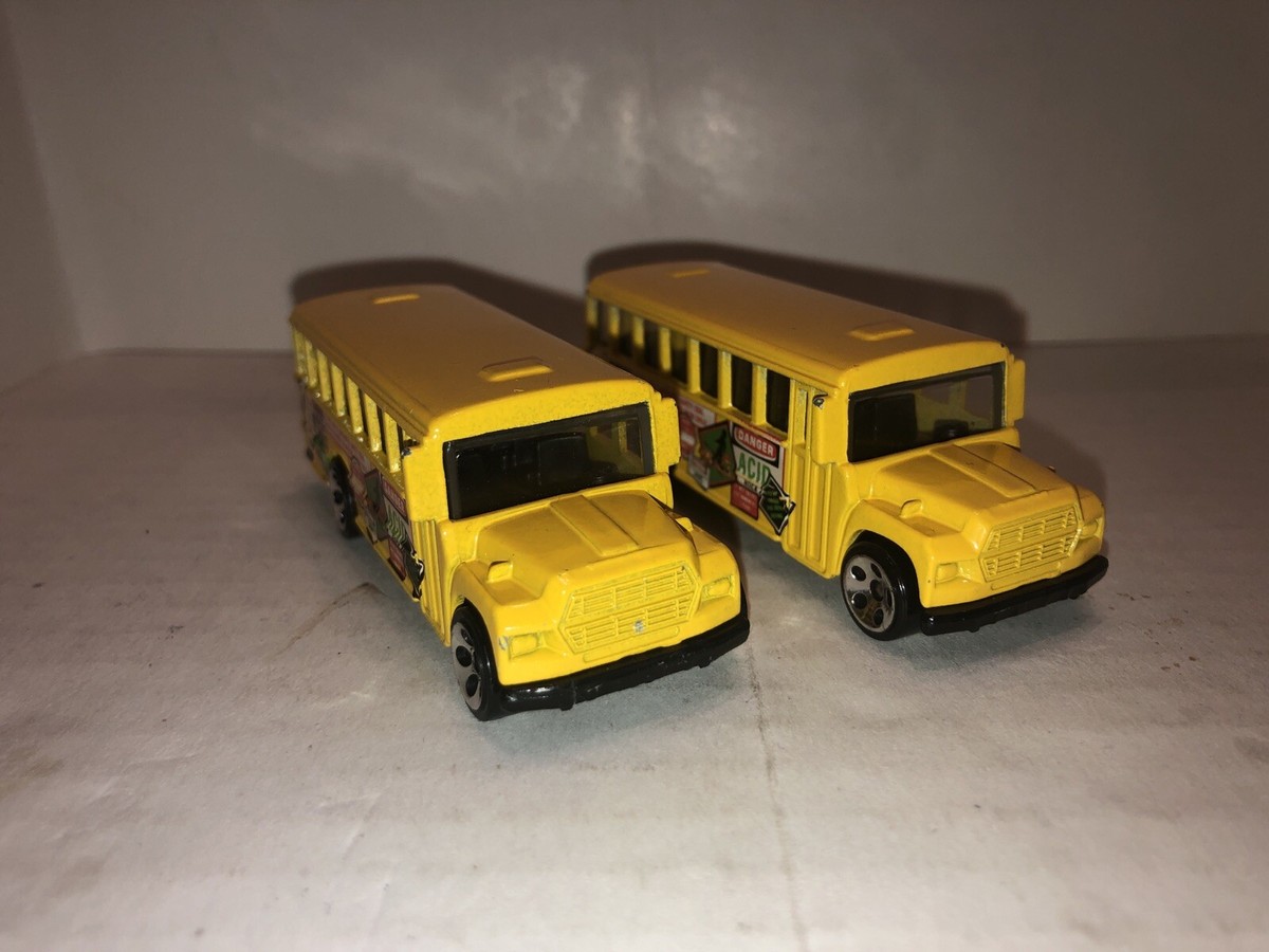 Vintage 1988 Hot Wheels School Bus Brats On Board Danger Acid Rock