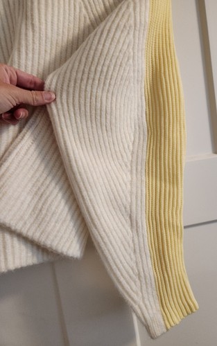 ASOS Colorblock Mockneck Ribbed Cropped Boxy Sweater WOMENS US 4 Wool Blend NWT - Picture 4 of 8
