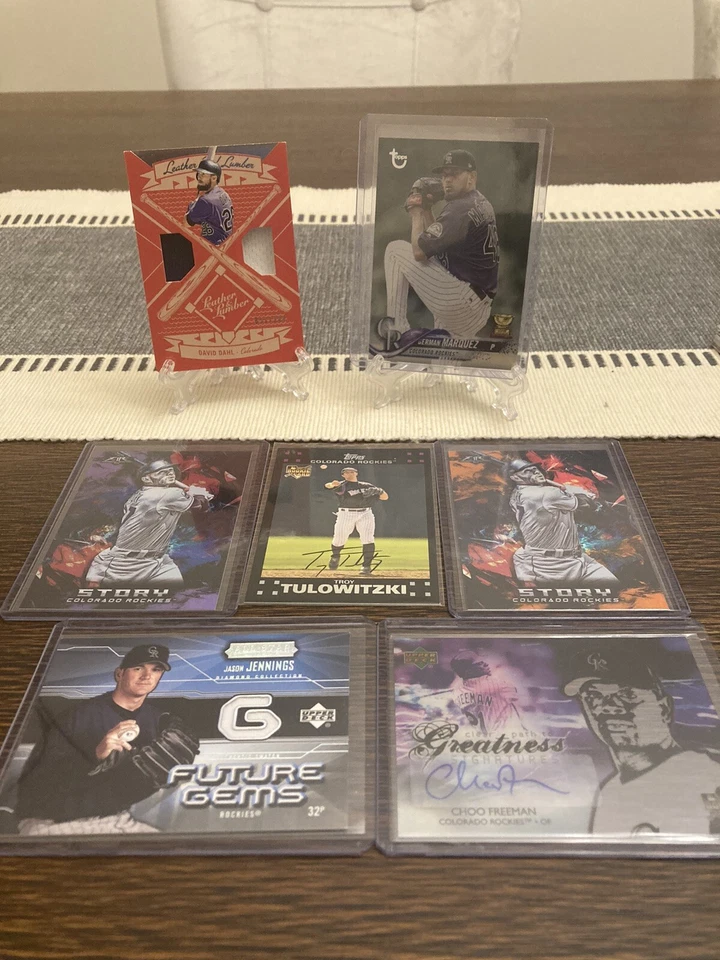 Lote de tarjetas de béisbol Big Colorado Rockies ~75 tarjetas estrellas novatas/HOF/#d ¡SOLO! Raro Foto 2 de 4