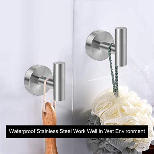Bathroom Towel Hooks, Heavy Duty Wall Hook Holder, Brushed Nickel Robe Hooks SUS