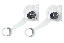 Pair 5 Levels Adjustable Ballet Wall Mounted White Brackets 1.5" 1.67   Bar