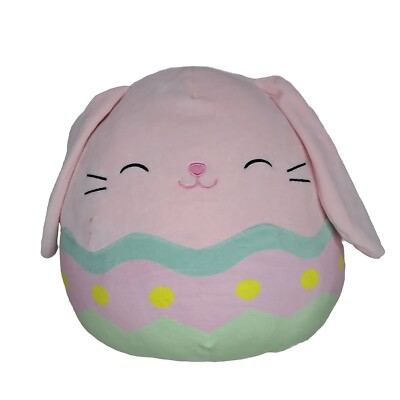 Squishmallow Bop The Bunny Pastel Easter Egg Bunny 2020 Rare Eyes Closed 12 Inch