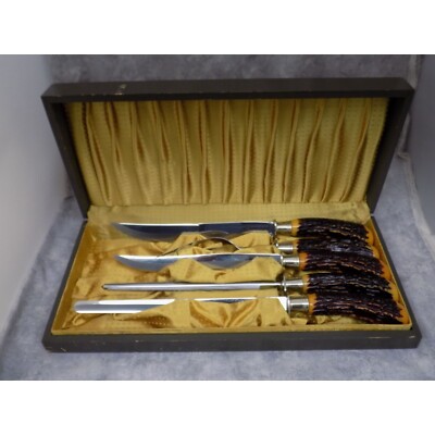 Ekco Flint Carving Set in a Presentation Box Vintage MCM