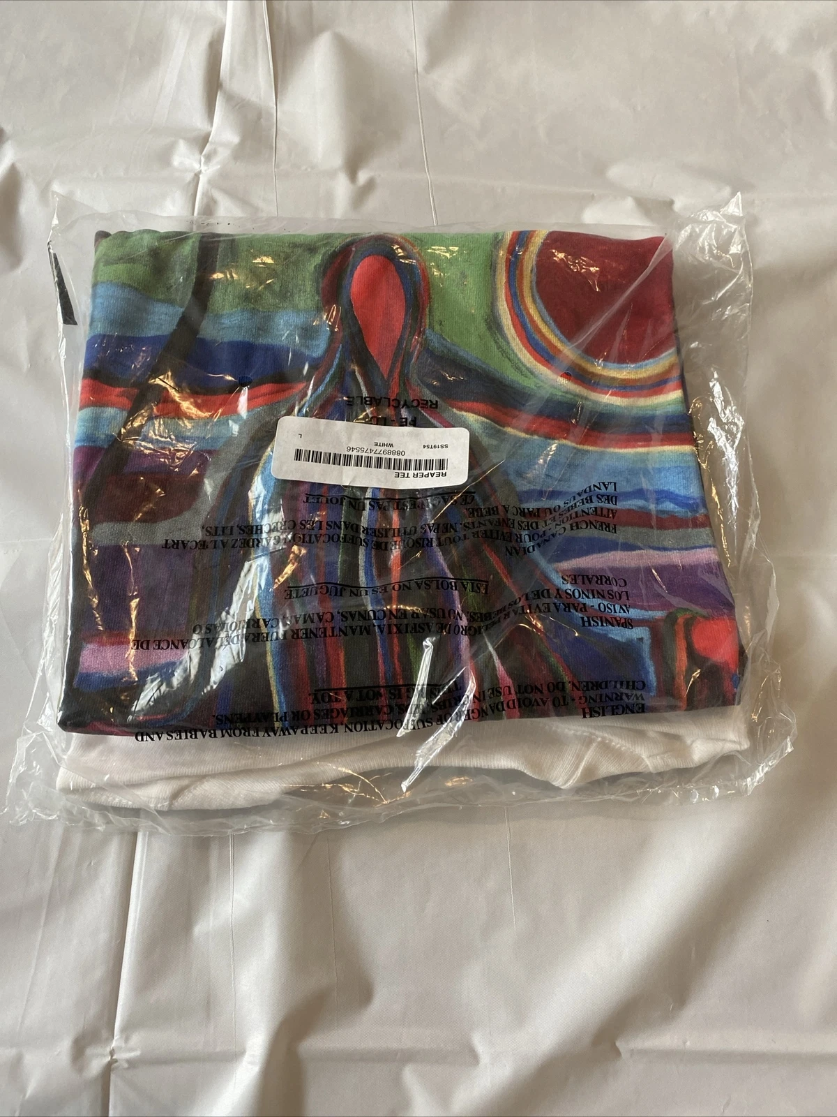 NEUF T SHIRT Supreme SS19 REAPER   BLANC   Large