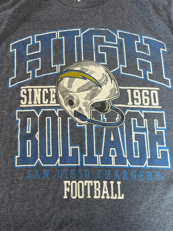 Team Apparel Shirt, Men's Size Medium, Blue, High Voltage NFL San Diego Chargers - Image 3 of 4